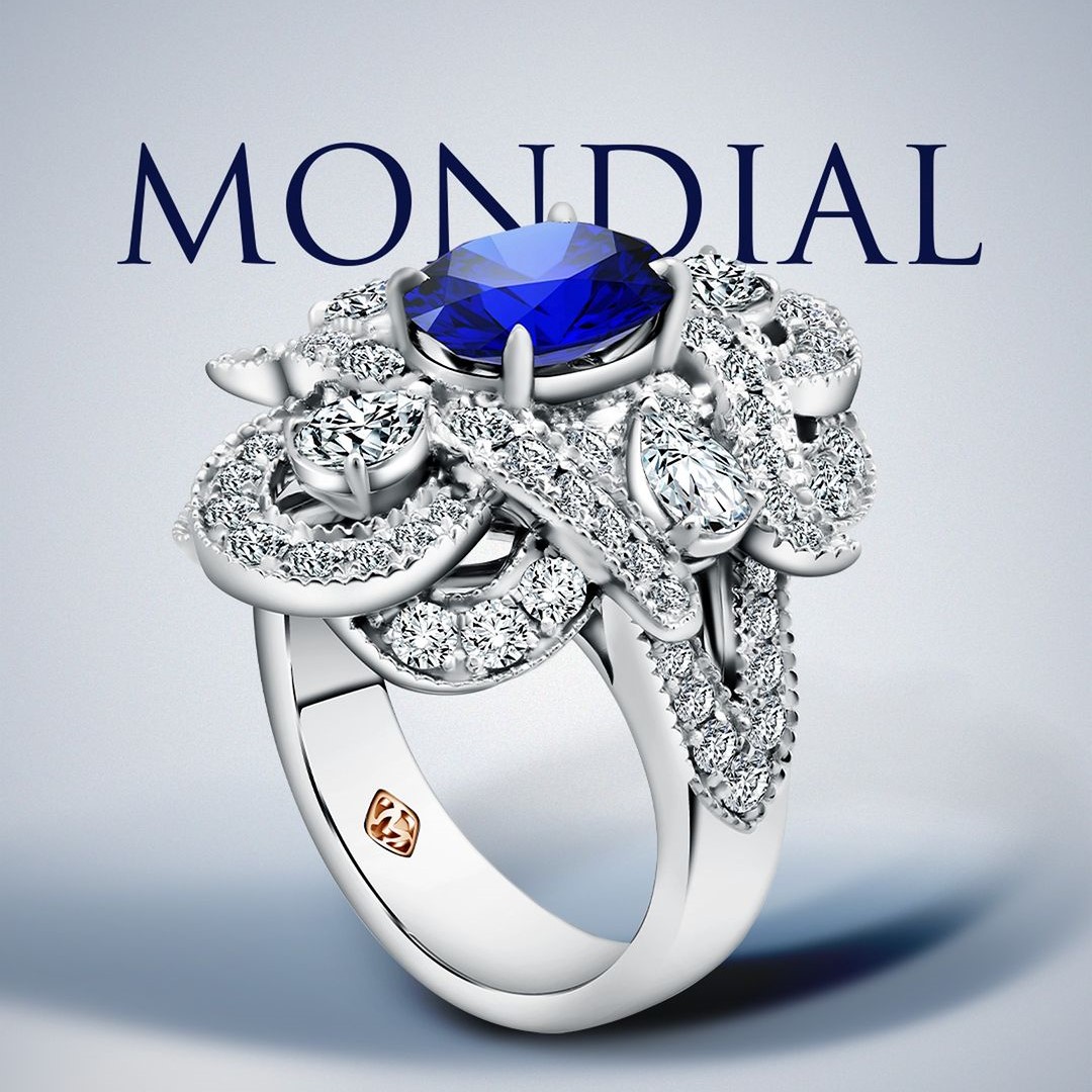 blue sapphire and diamond ring